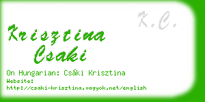 krisztina csaki business card